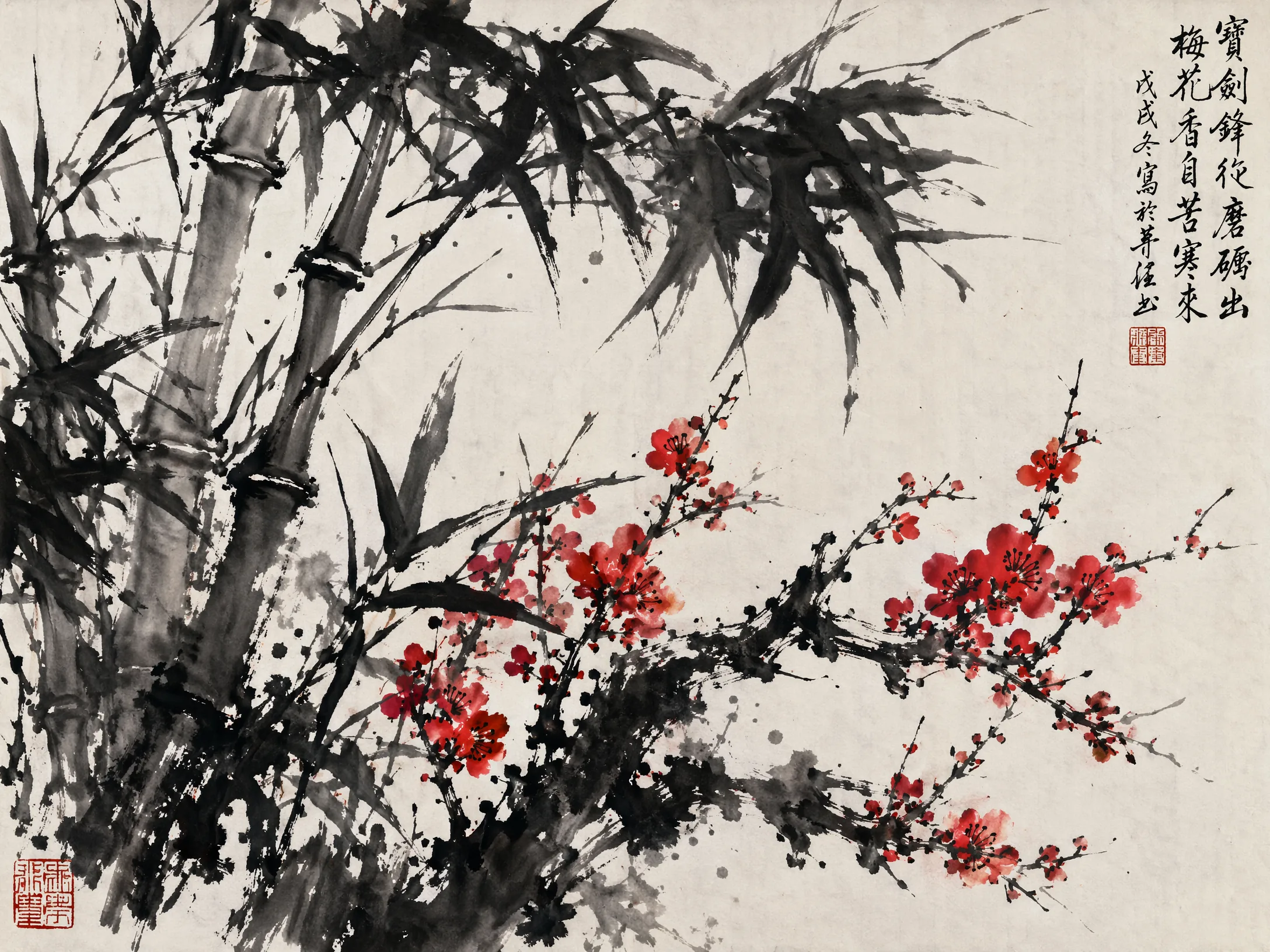 首届每日大赛写意画获奖作品